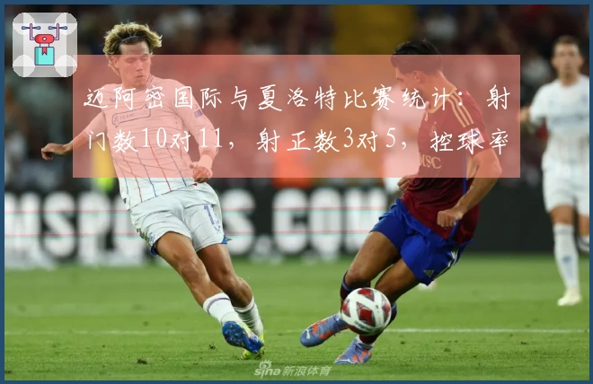迈阿密国际与夏洛特比赛统计：射门数10对11，射正数3对5，控球率55%对45%